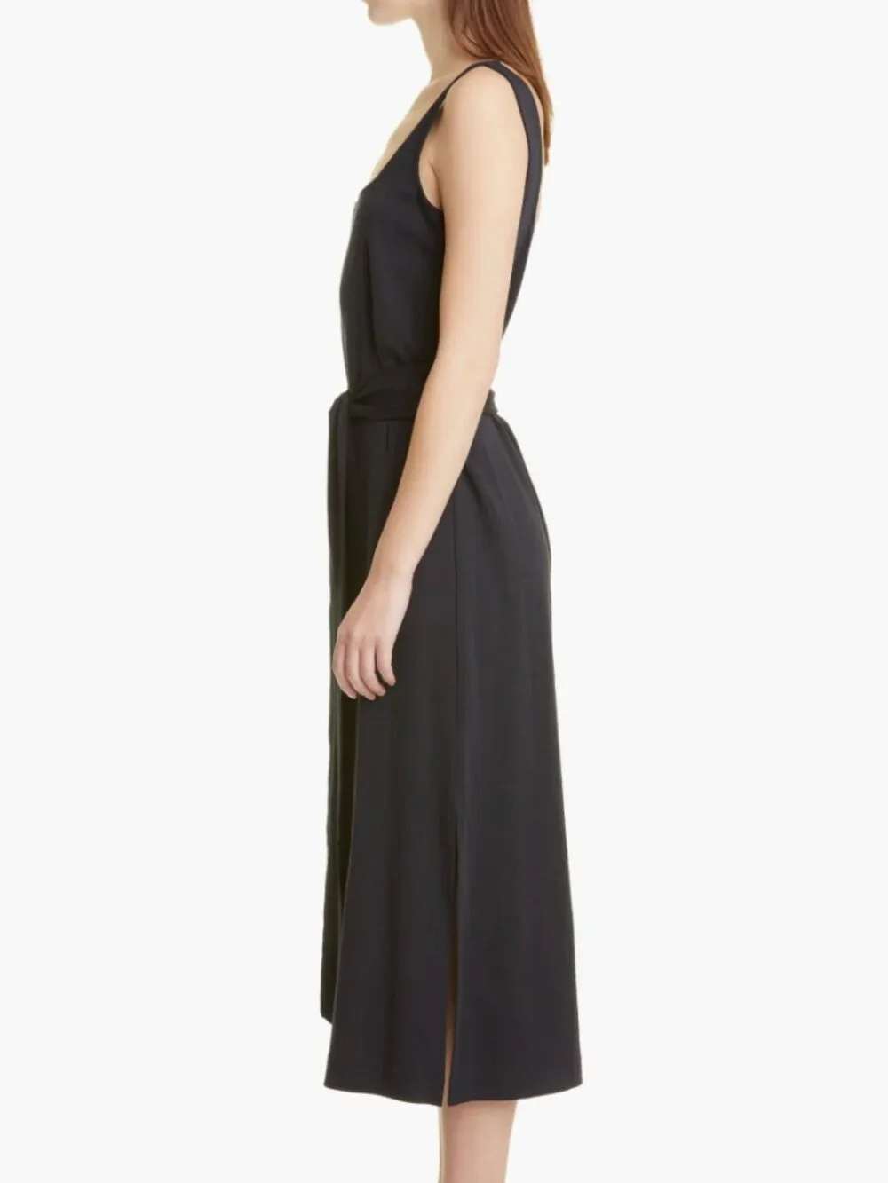 NWT Vince Belted Square Neck Midi Dress - S - Picture 3 of 9